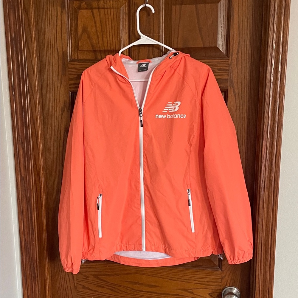 New Balance Vibrant Coral Hooded Jacket